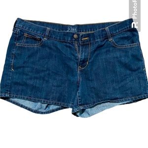 Dark Blue Denim Diva Shorts Size 16 Inseam Length 4” w/ 5 Pockets